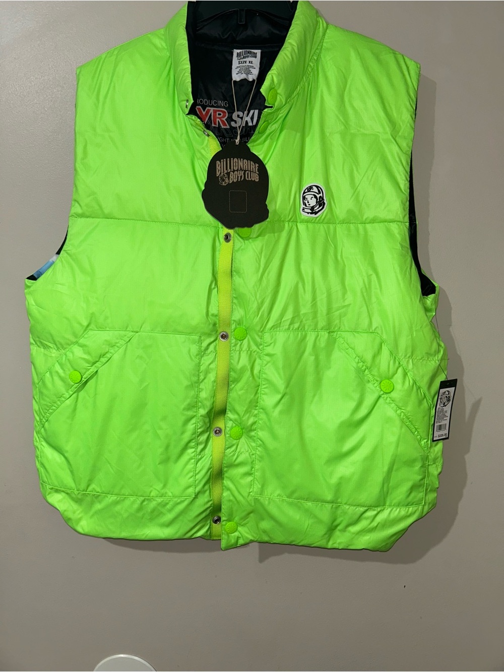 Billionaire Boys Club Neon Green Puffer Vest